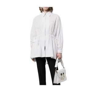 COPY - Adam Lippes Roderie-Anglaise Zip-Up Jacket Anorak In Cotton Eyelet White…